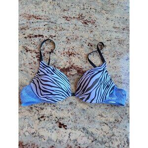 Women's Push-up Bra Underwire University of Couture 32A Tiger Stripe Lace